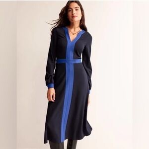 Boden Colourblock Ponte Midi Dress 6L